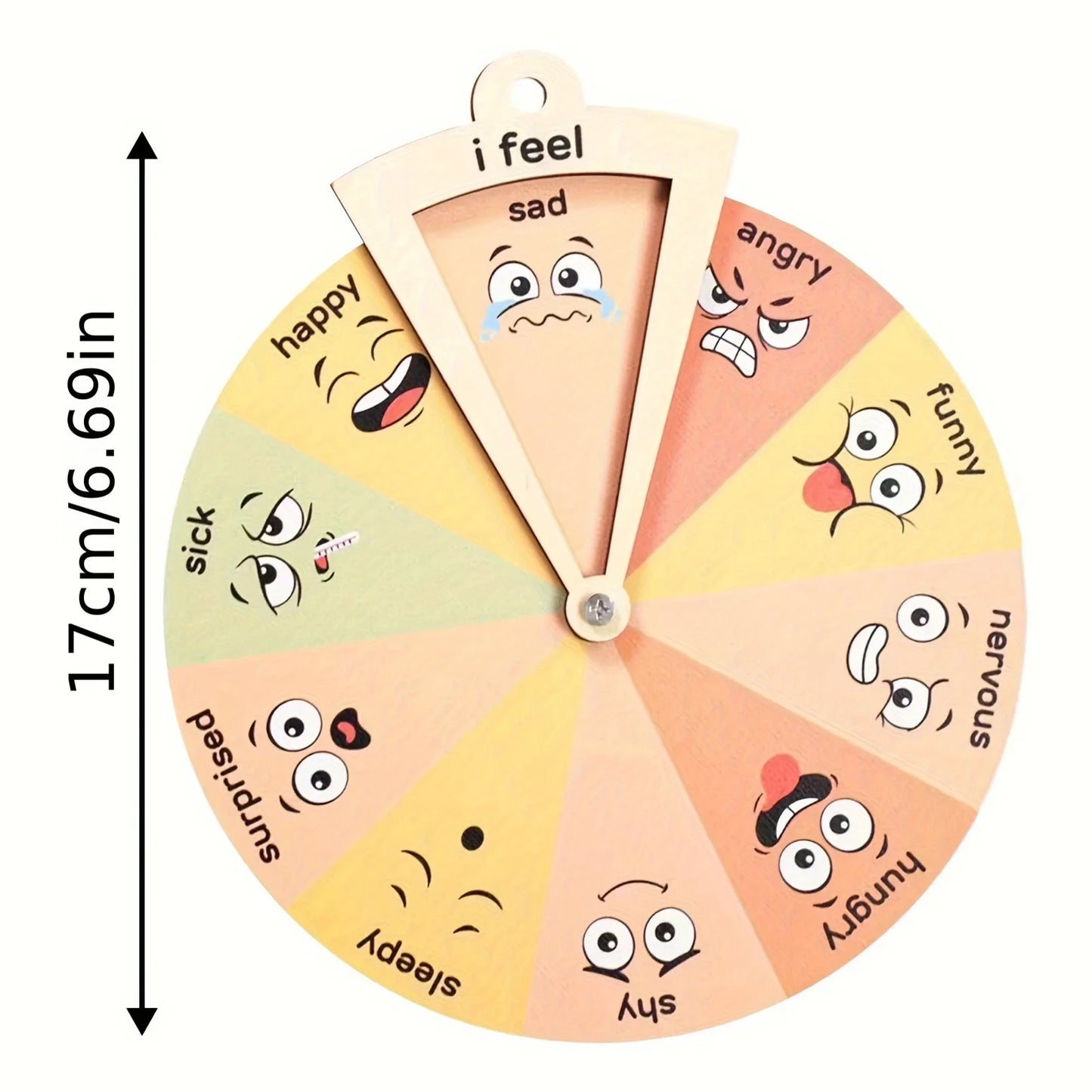 Wooden Children's Feelings  Emotional Board  Wheel Educational Classroom Decorations Emotions Crafts Suitable for Home School