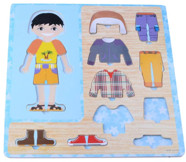 Wooden Children Dress-Up Puzzle/UIKKM
