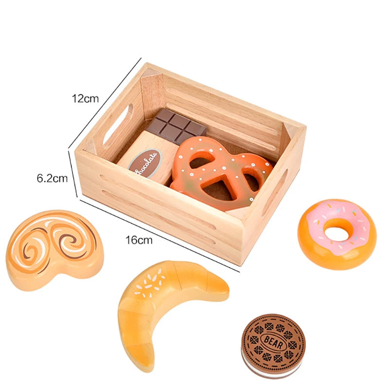 Children Wooden Kitchen Dessert Making Toys