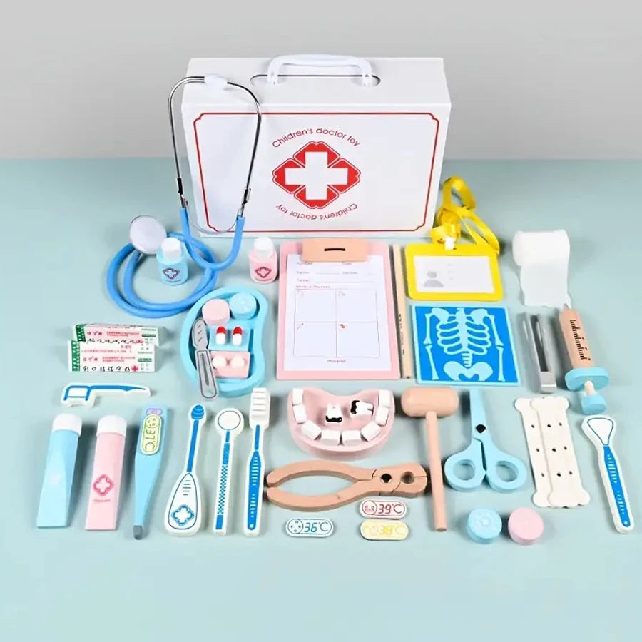 Children's Wooden Doctor's Kit