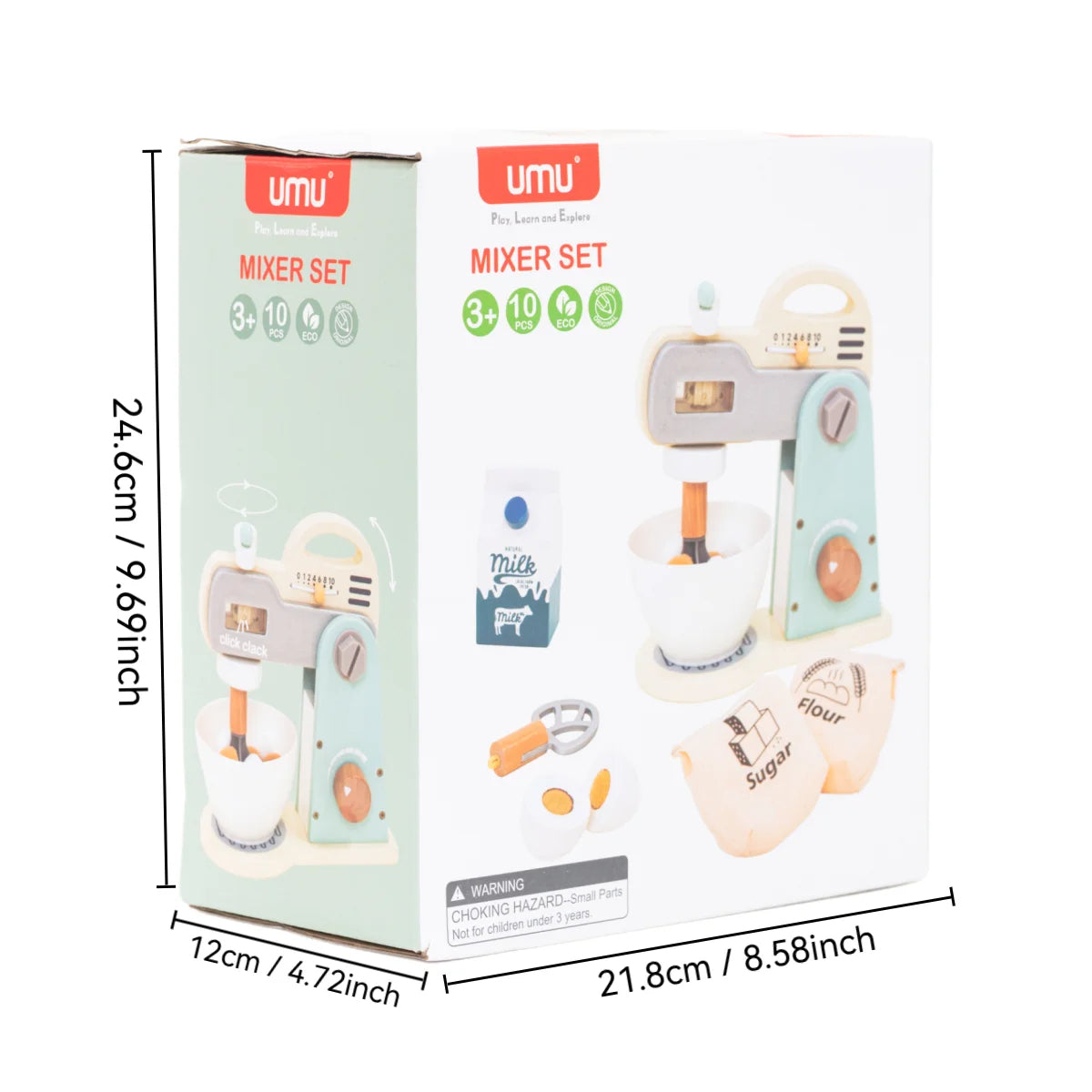 🧁 Wooden Food Mixer Pretend Play Set for Kids