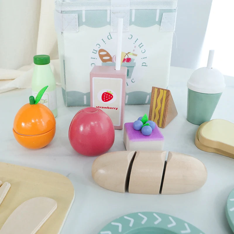 🥞 Wooden Western Breakfast Pretend Play Set for Kids