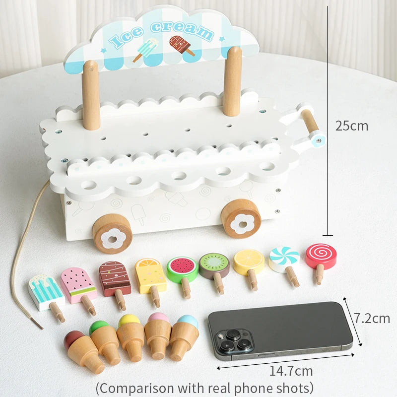 Wooden Ice Cream Girl Toy