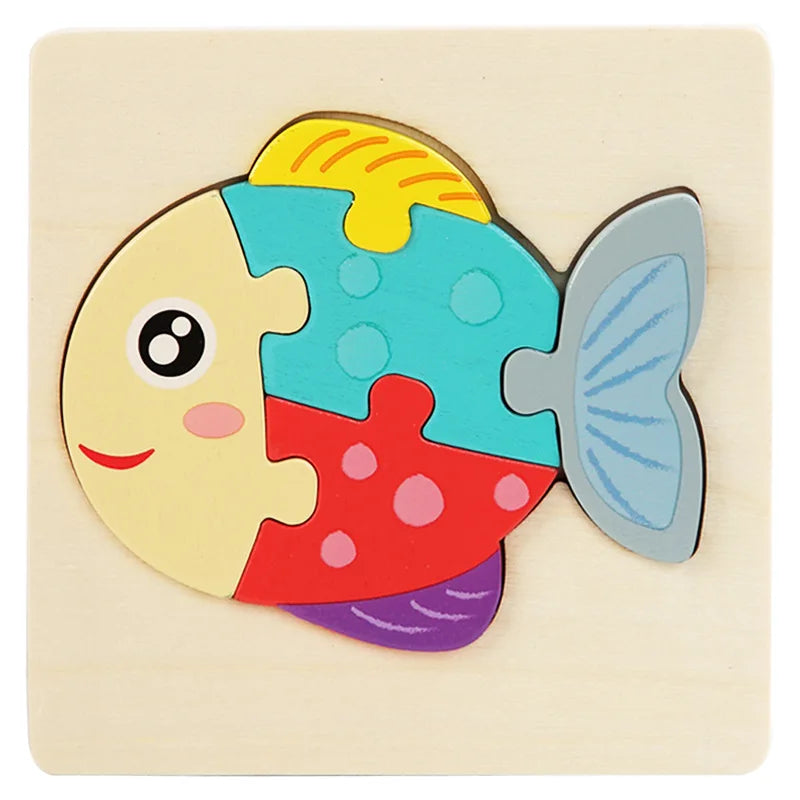 Kids Wooden Toys 3D Wood Puzzle.