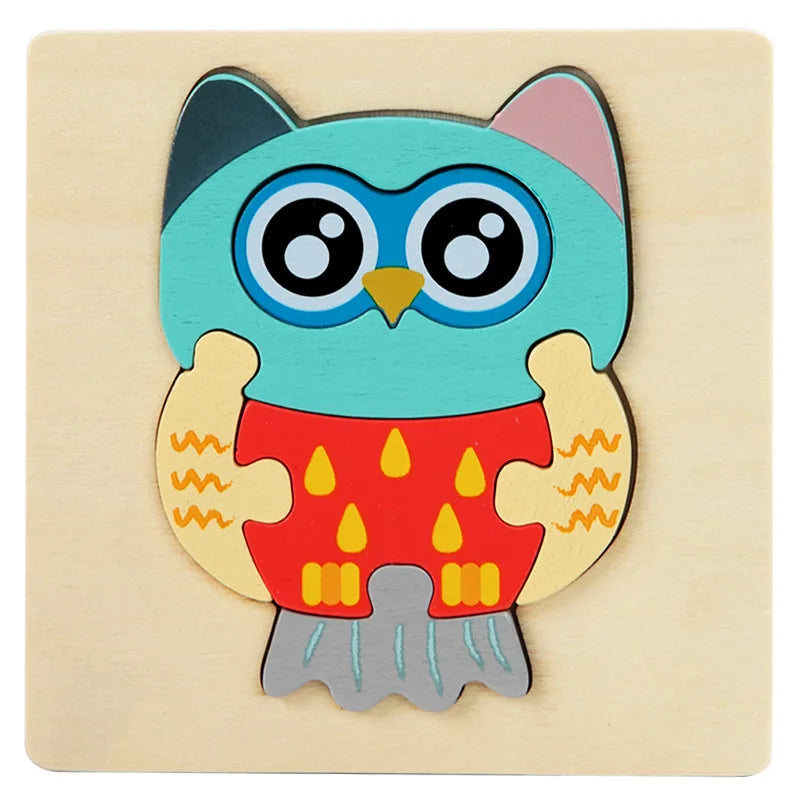 Kids Wooden Toys 3D Wood Puzzle.
