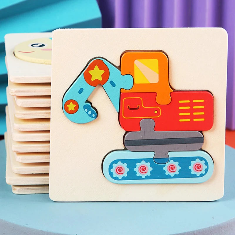 Kids Wooden Toys 3D Wood Puzzle.