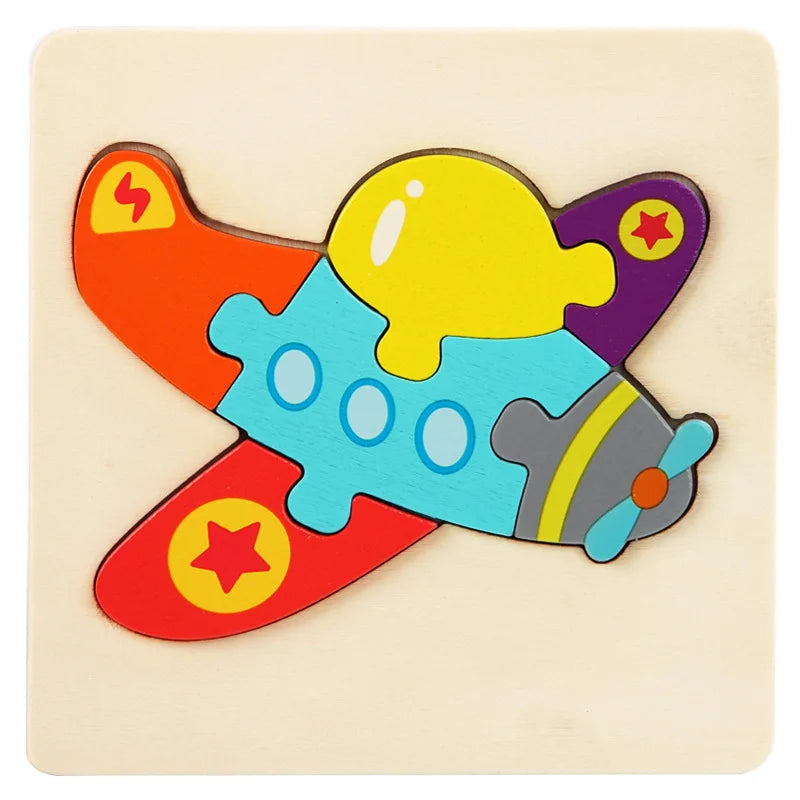 Kids Wooden Toys 3D Wood Puzzle.