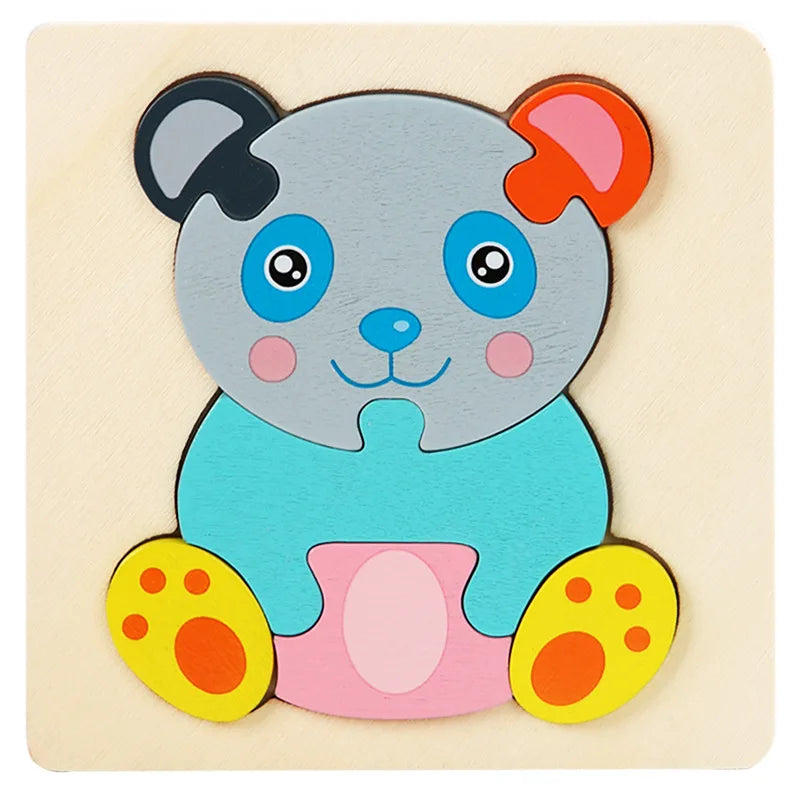 Kids Wooden Toys 3D Wood Puzzle.