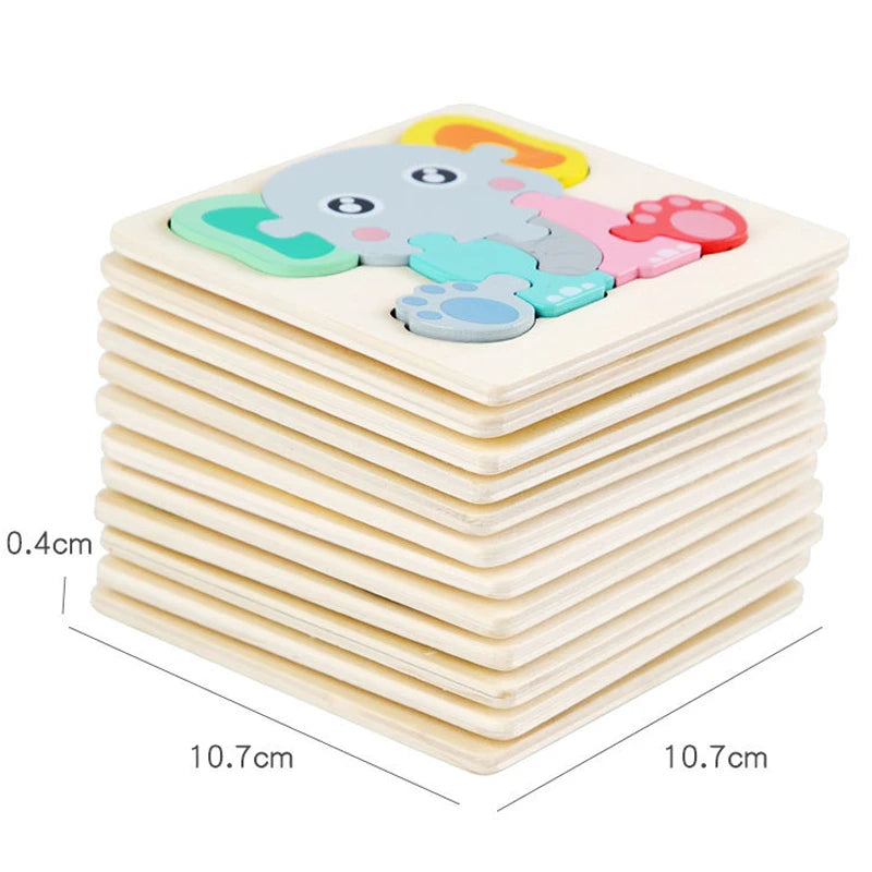 Kids Wooden Toys 3D Wood Puzzle.