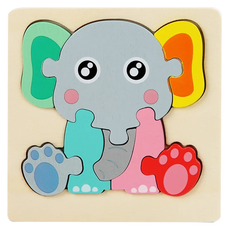 Kids Wooden Toys 3D Wood Puzzle.
