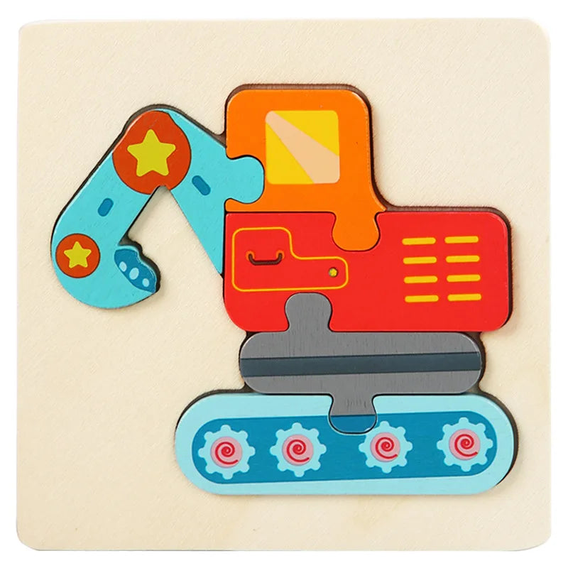 Kids Wooden Toys 3D Wood Puzzle.