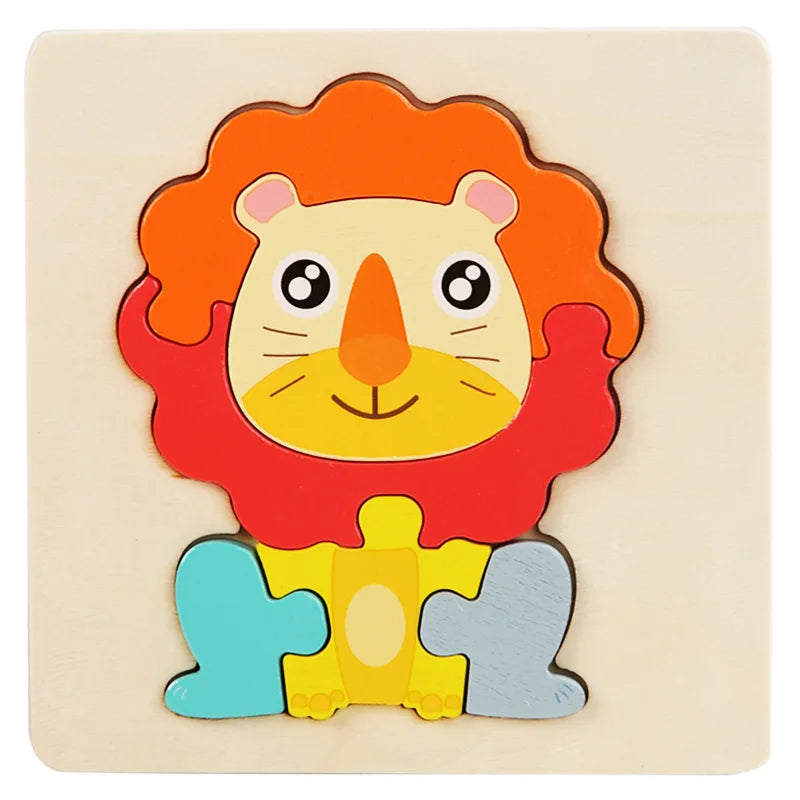 Kids Wooden Toys 3D Wood Puzzle.