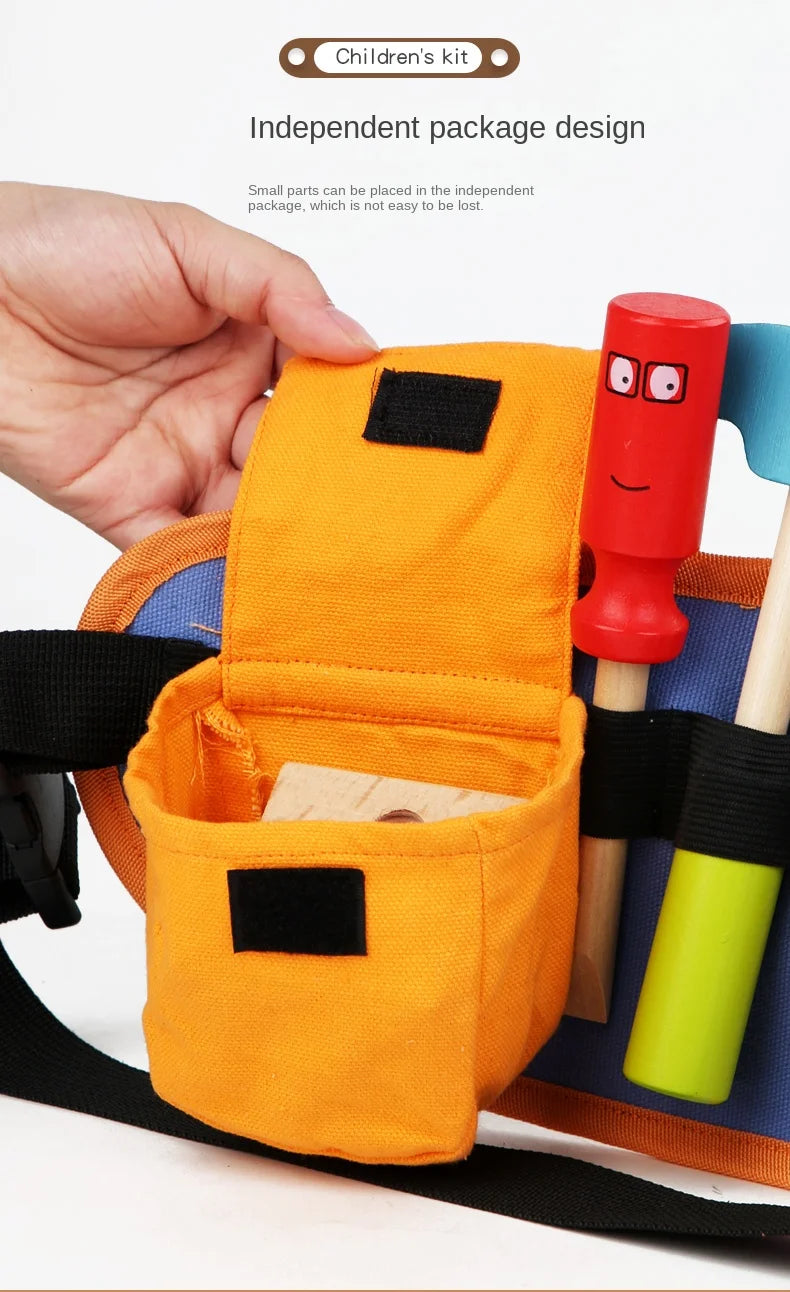 Children's wooden simulation toolkit, wooden tools
