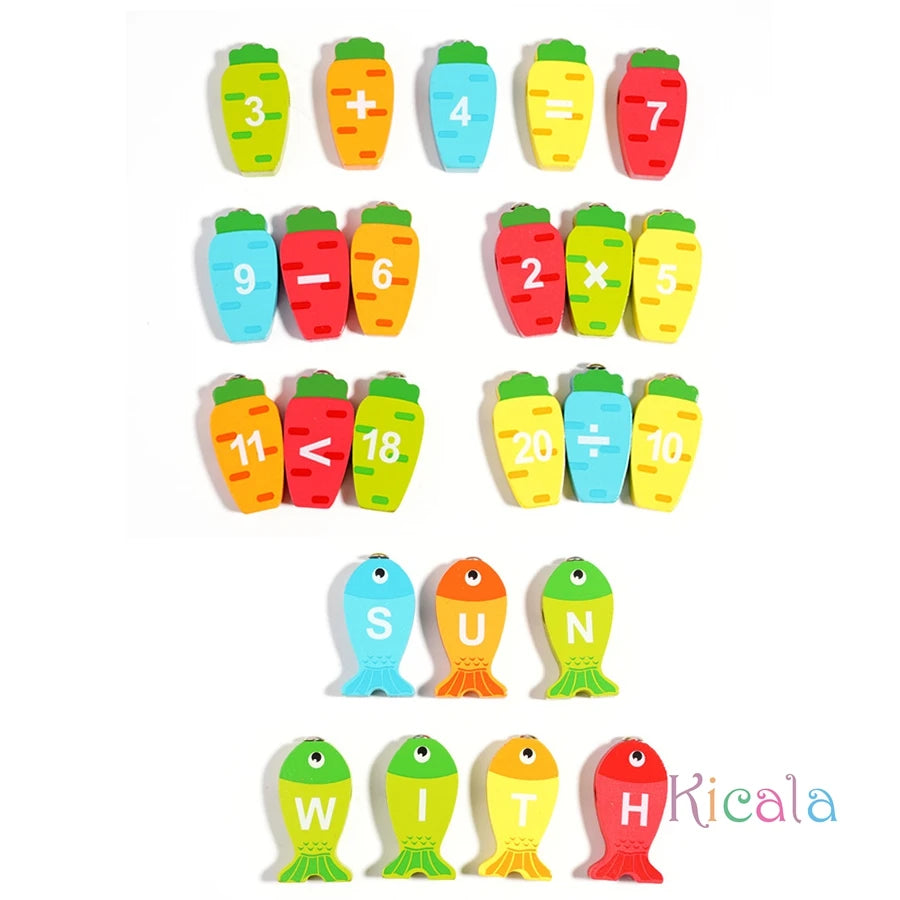 Wooden Fishing Game for Kids Toys Multifunctional.