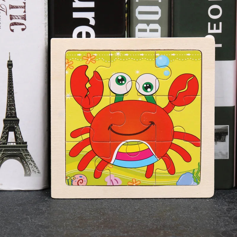 Wooden 3D Puzzle Jigsaw for Children Baby.
