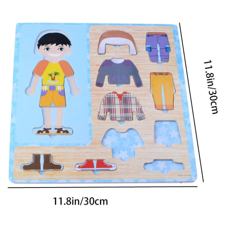 Wooden Children Dress-Up Puzzle/UIKKM