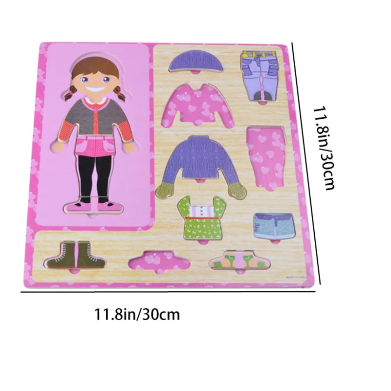 Wooden Children Dress-Up Puzzle/UIKKM