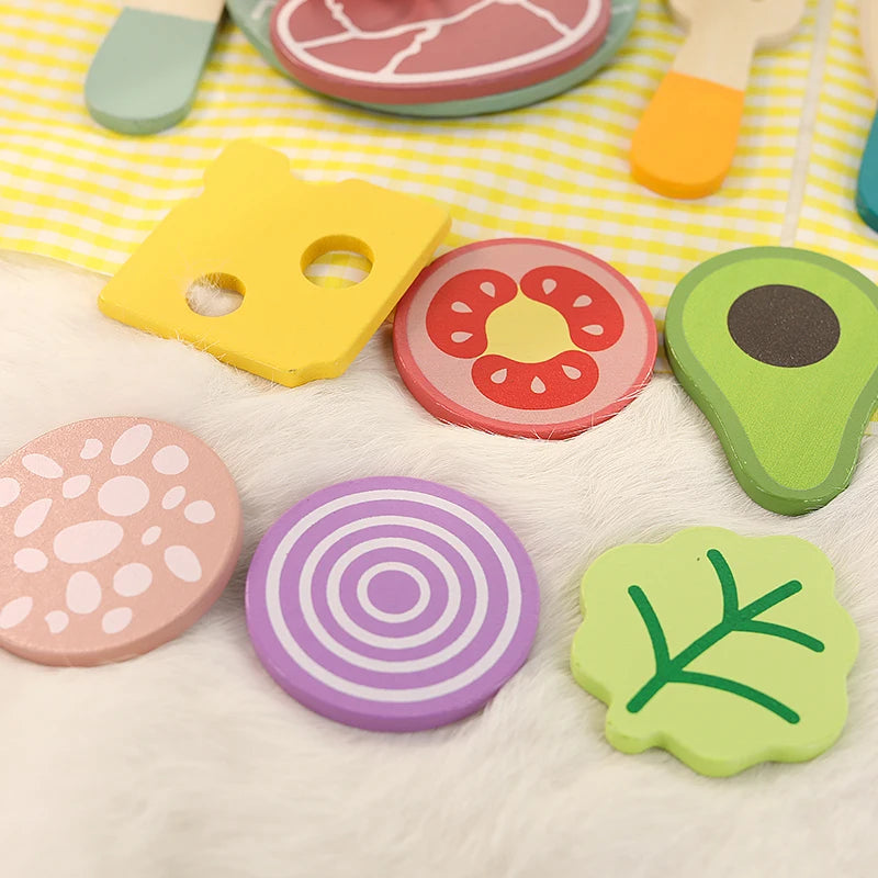 Wooden children's simulation kitchen toys