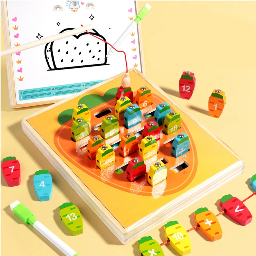 Wooden Fishing Game for Kids Toys Multifunctional.
