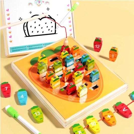 Wooden Fishing Game for Kids Toys Multifunctional.