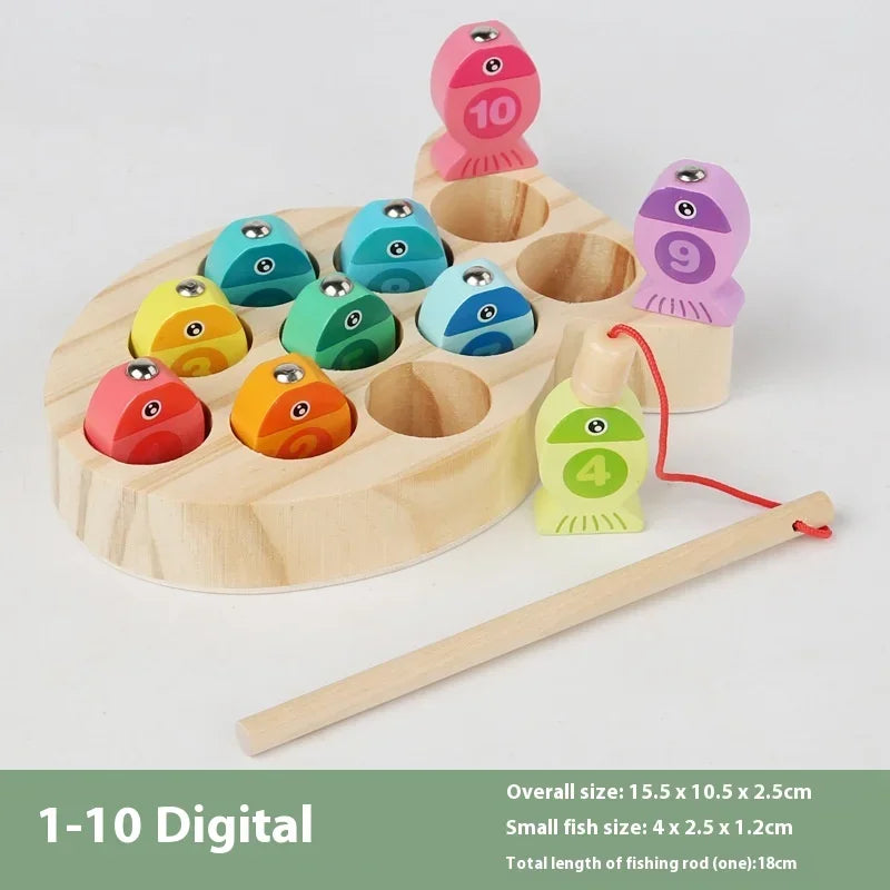 Wooden Children Fishing Toys Baby
