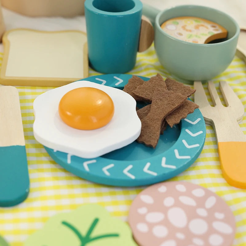 Wooden children's simulation kitchen toys