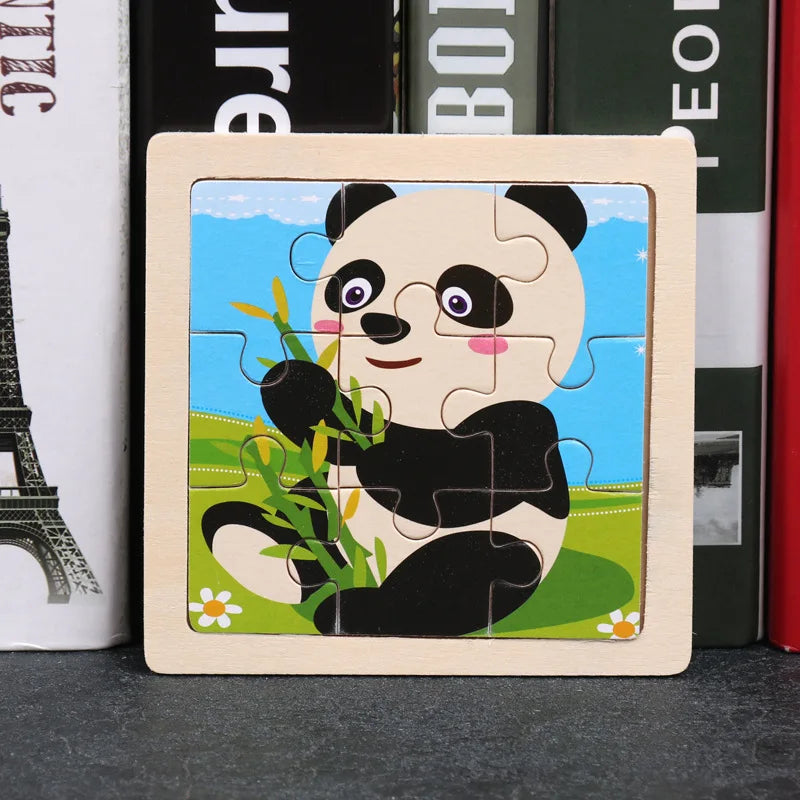 Wooden 3D Puzzle Jigsaw for Children Baby.