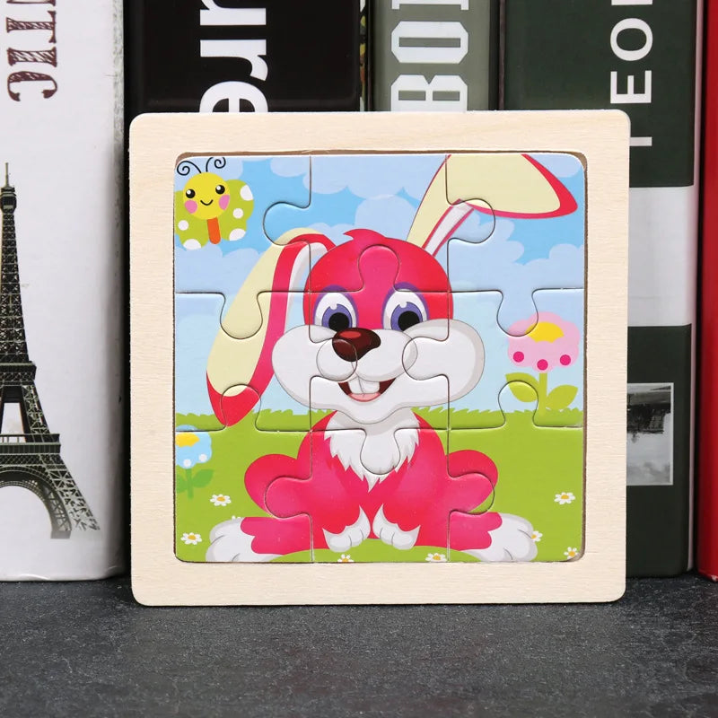 Wooden 3D Puzzle Jigsaw for Children Baby.