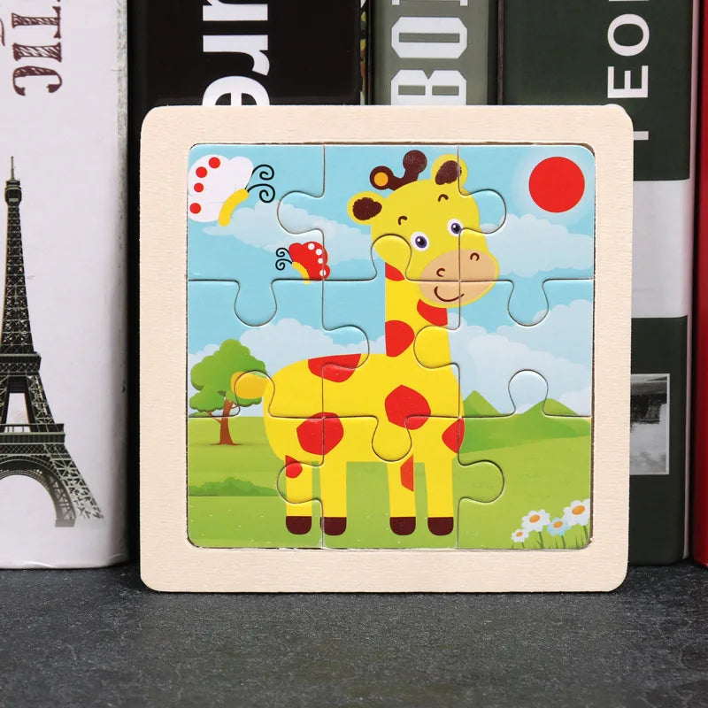 Wooden 3D Puzzle Jigsaw for Children Baby.