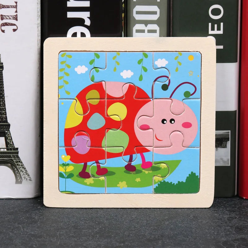 Wooden 3D Puzzle Jigsaw for Children Baby.
