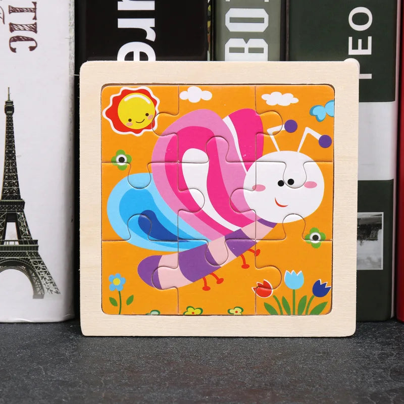 Wooden 3D Puzzle Jigsaw for Children Baby.