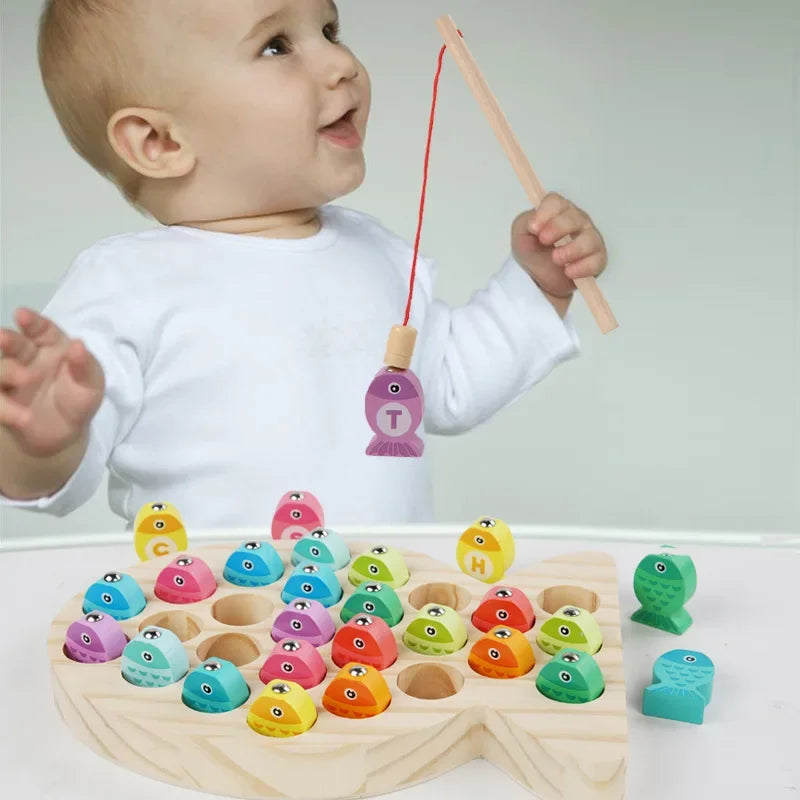 Wooden Children Fishing Toys Baby