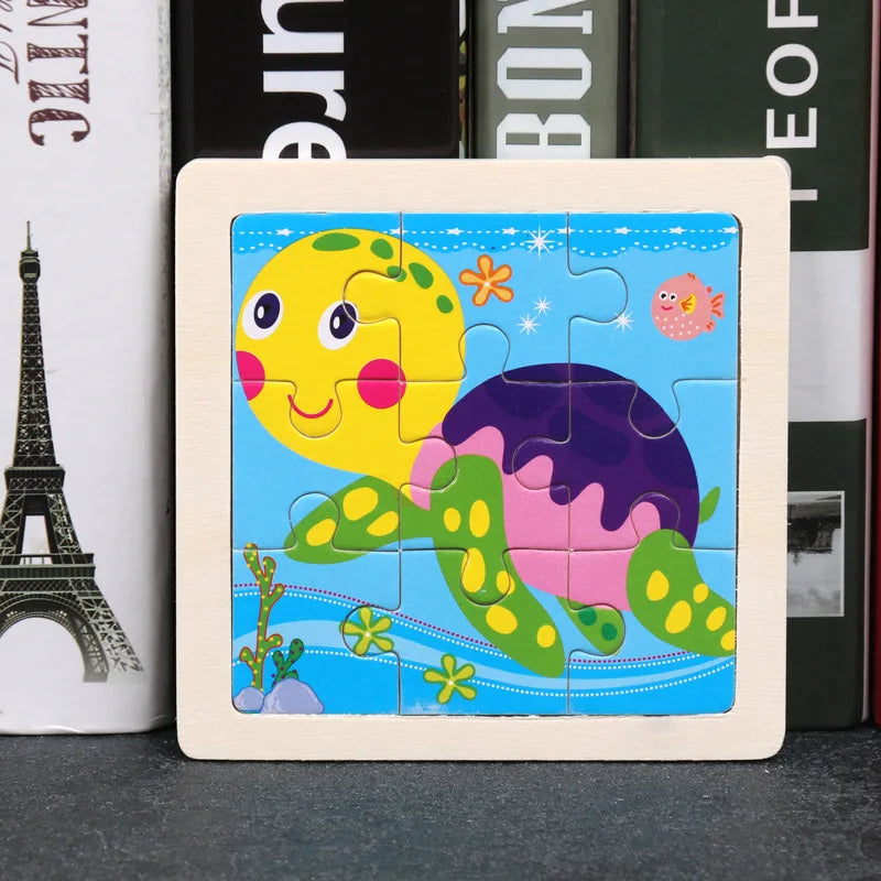 Wooden 3D Puzzle Jigsaw for Children Baby.