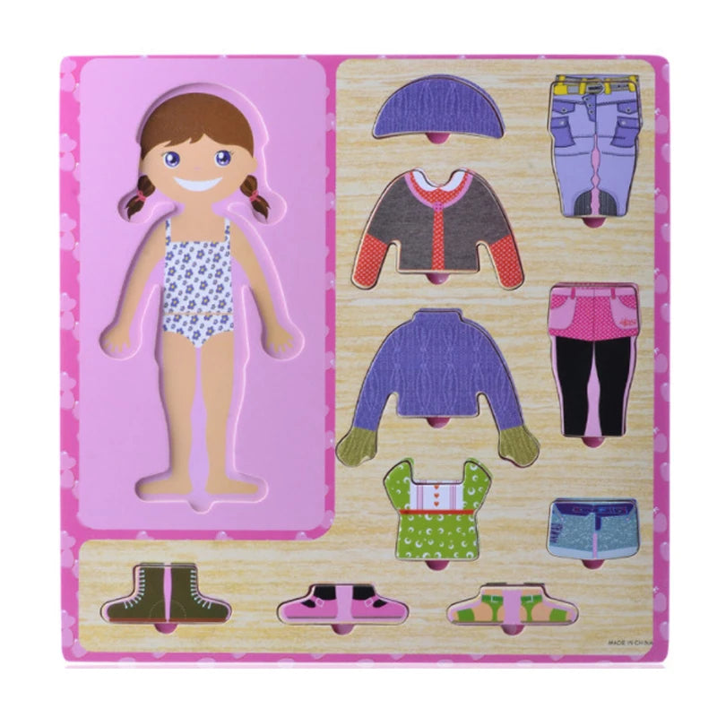 Wooden Children Dress-Up Puzzle/UIKKM