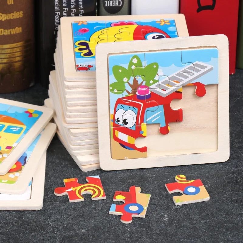 Wooden 3D Puzzle Jigsaw for Children Baby.