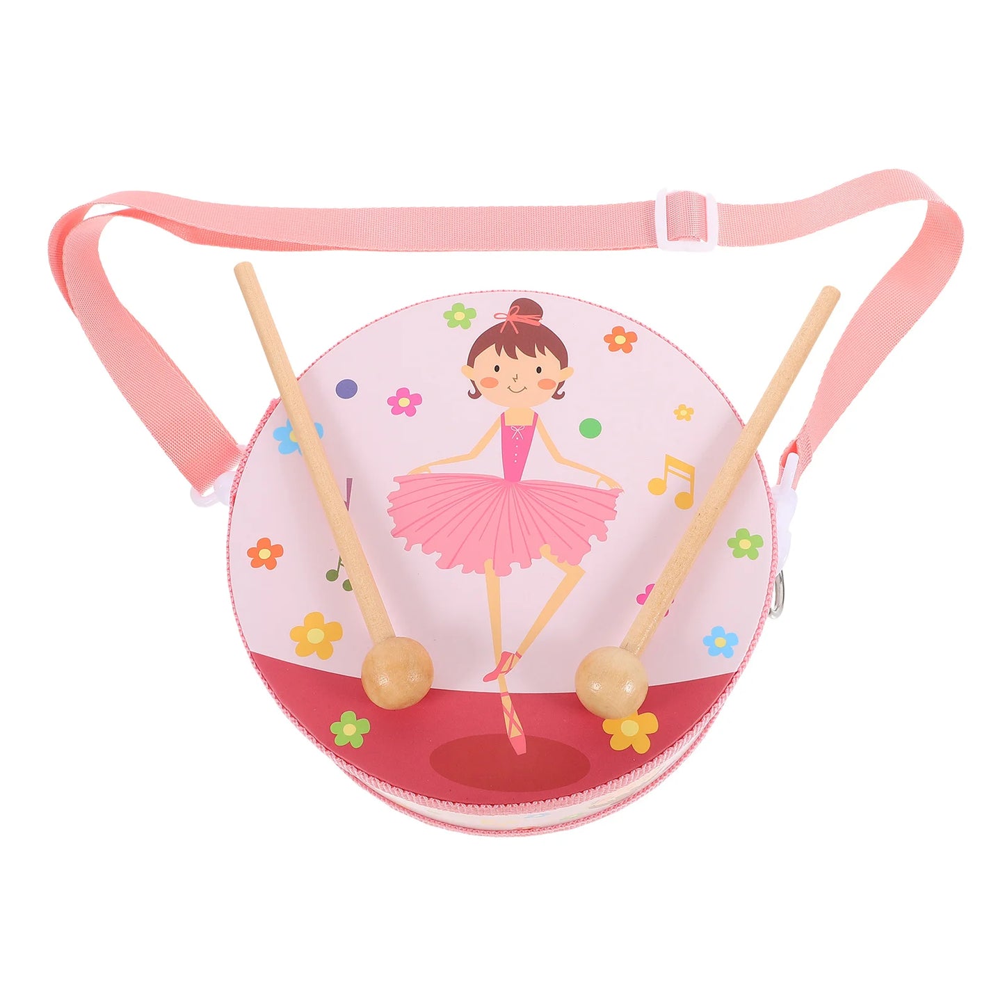 Cartoon Children Drum Instrument Kids Wooden.
