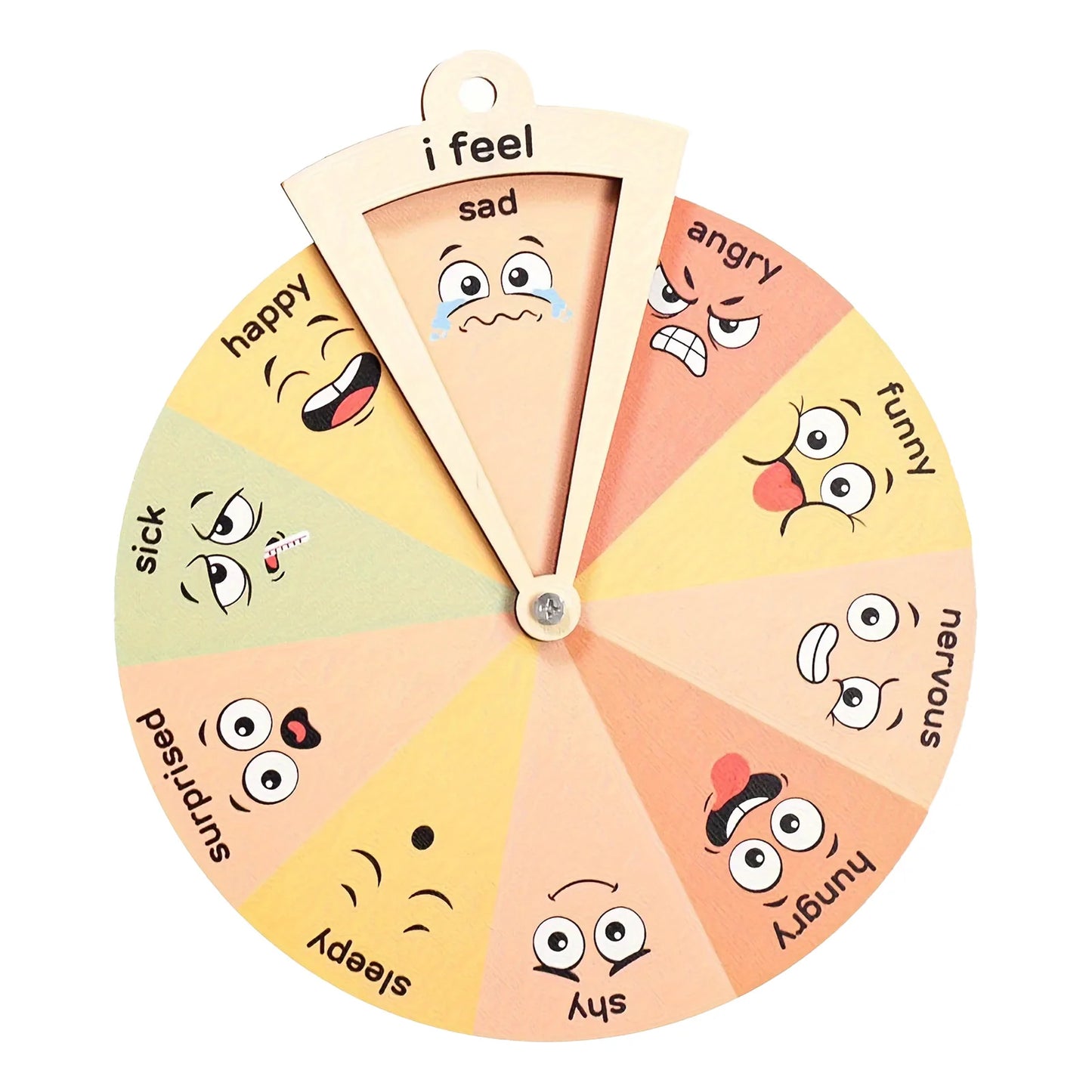 Wooden Children's Feelings  Emotional Board  Wheel Educational Classroom Decorations Emotions Crafts Suitable for Home School