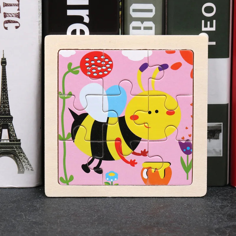 Wooden 3D Puzzle Jigsaw for Children Baby.