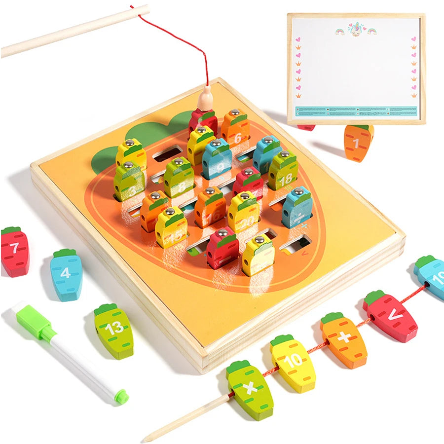 Wooden Fishing Game for Kids Toys Multifunctional.