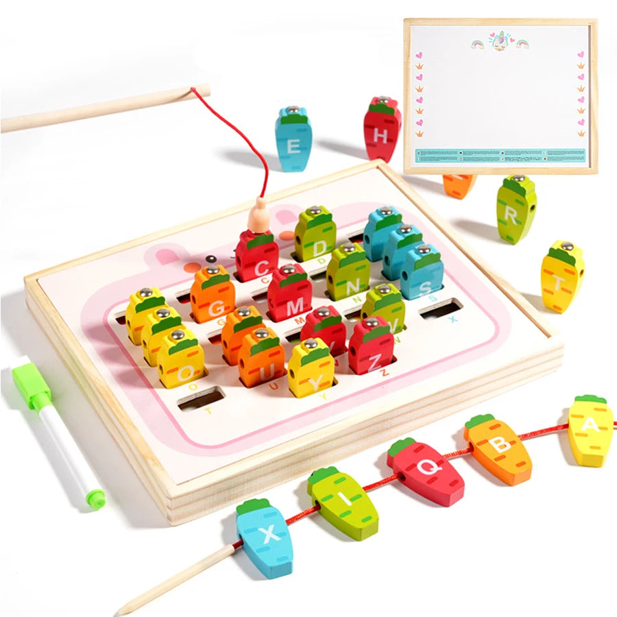 Wooden Fishing Game for Kids Toys Multifunctional.