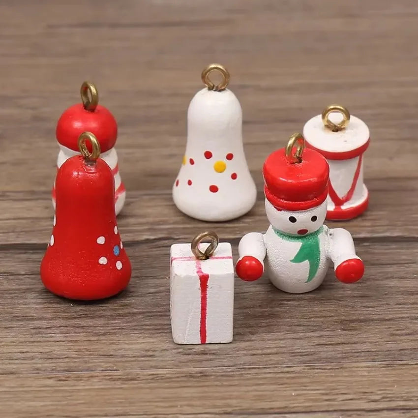 Wooden Christmas Tree Decorations Christmas Ornaments Home Desktop Party Christmas Decor.
