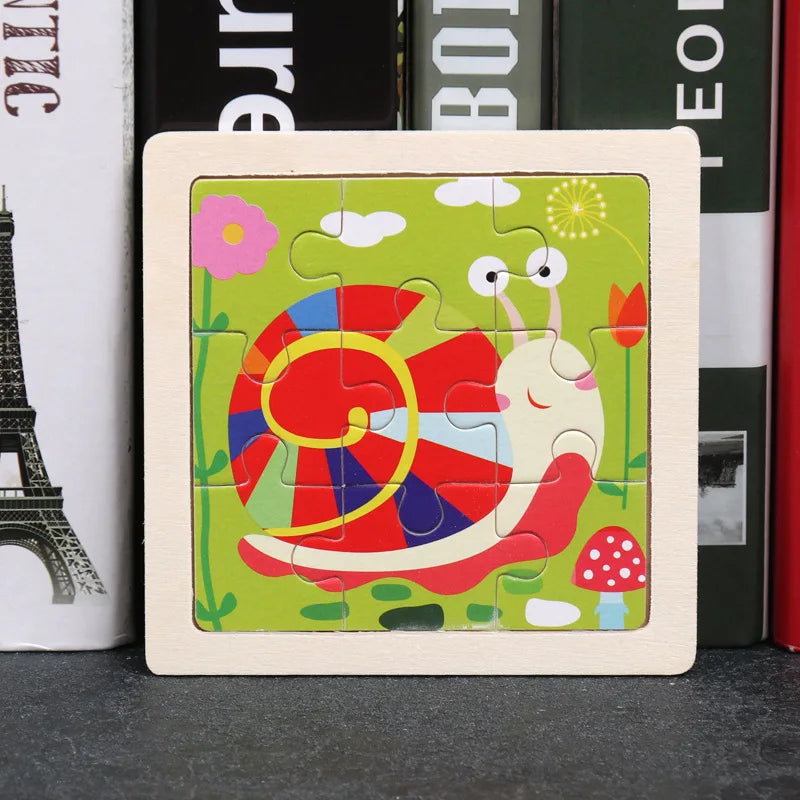 Wooden 3D Puzzle Jigsaw for Children Baby.