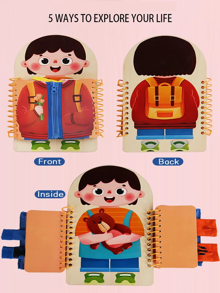 Wooden Busy Board Multi-layer For Children..