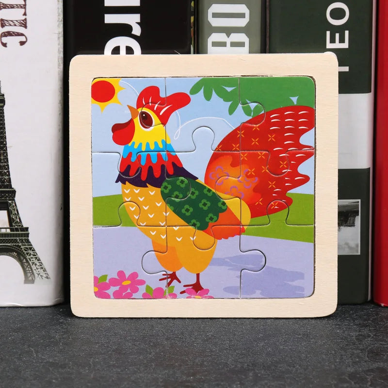 Wooden 3D Puzzle Jigsaw for Children Baby.