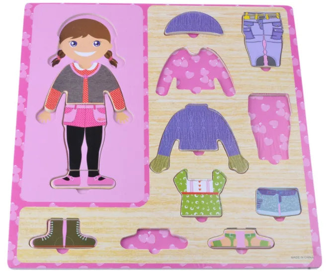 Wooden Children Dress-Up Puzzle/UIKKM
