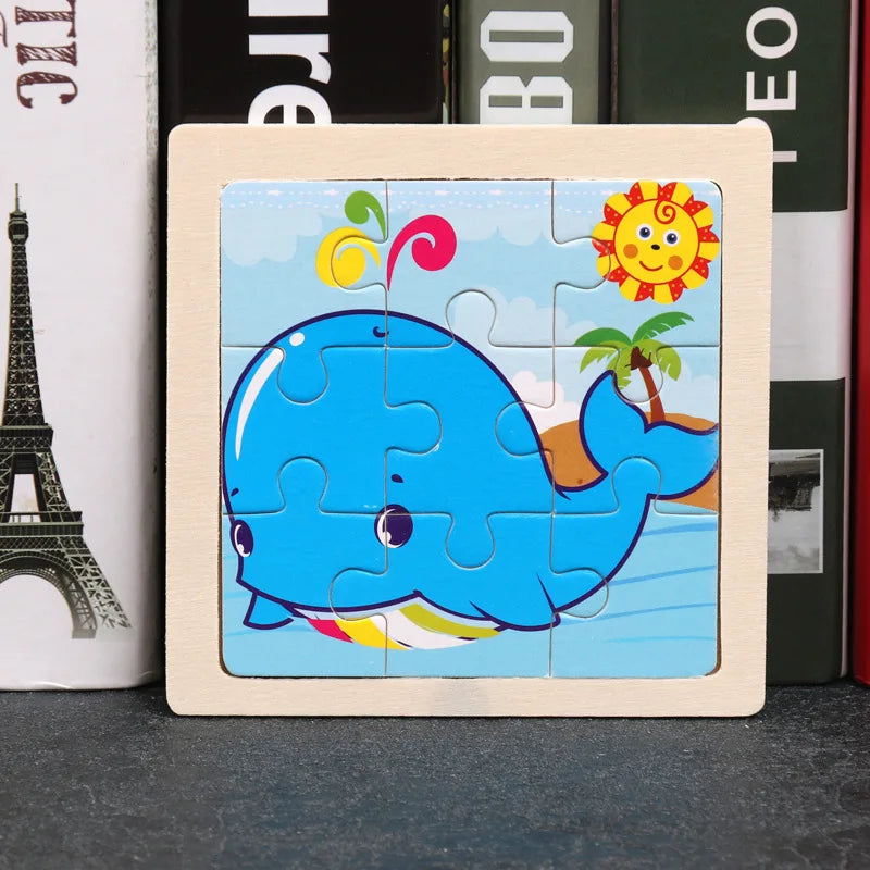 Wooden 3D Puzzle Jigsaw for Children Baby.