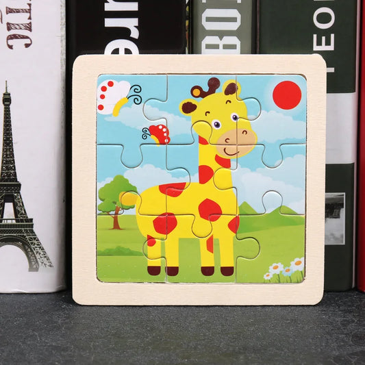 Wooden 3D Puzzle Jigsaw for Children Baby.