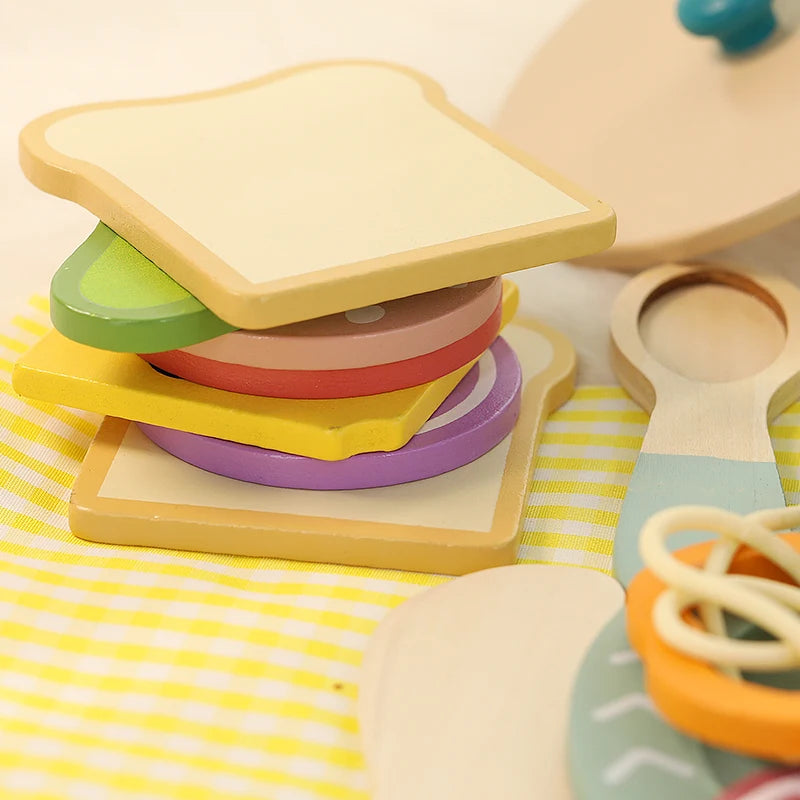 Wooden children's simulation kitchen toys