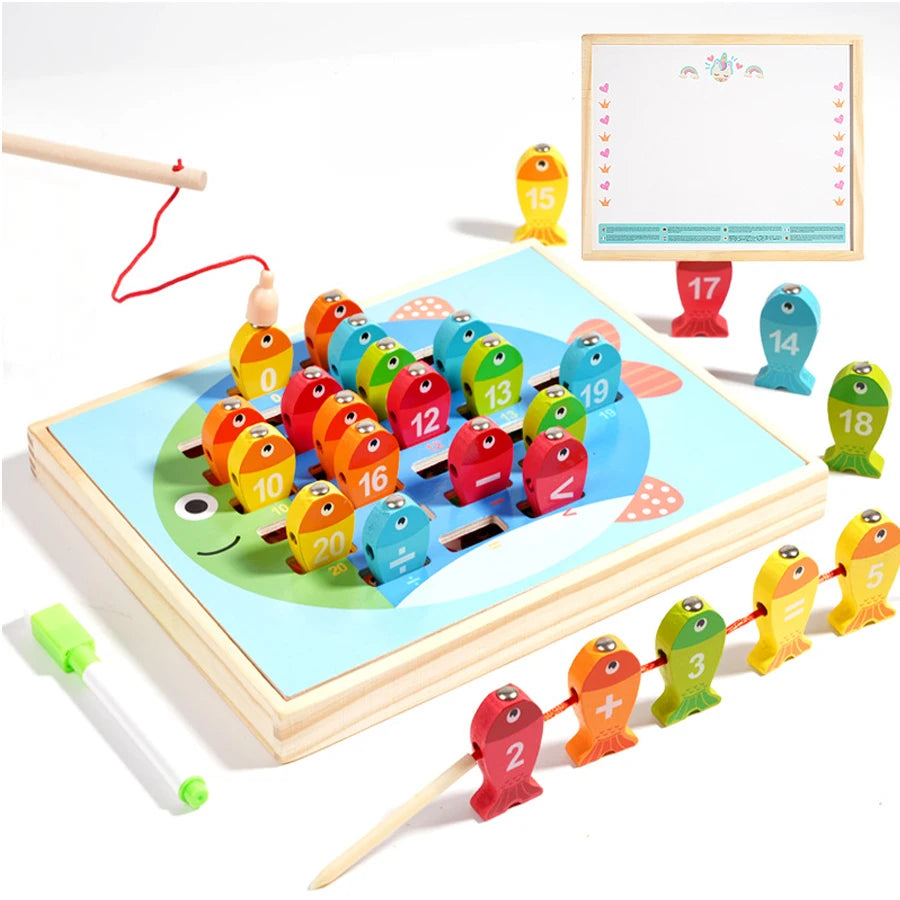 Wooden Fishing Game for Kids Toys Multifunctional.