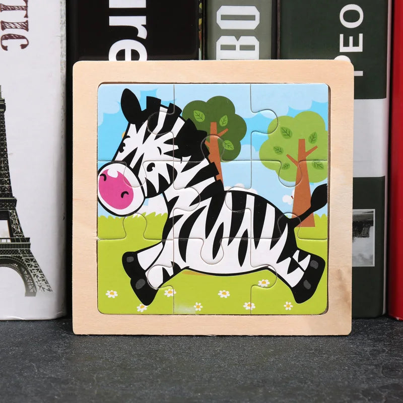 Wooden 3D Puzzle Jigsaw for Children Baby.